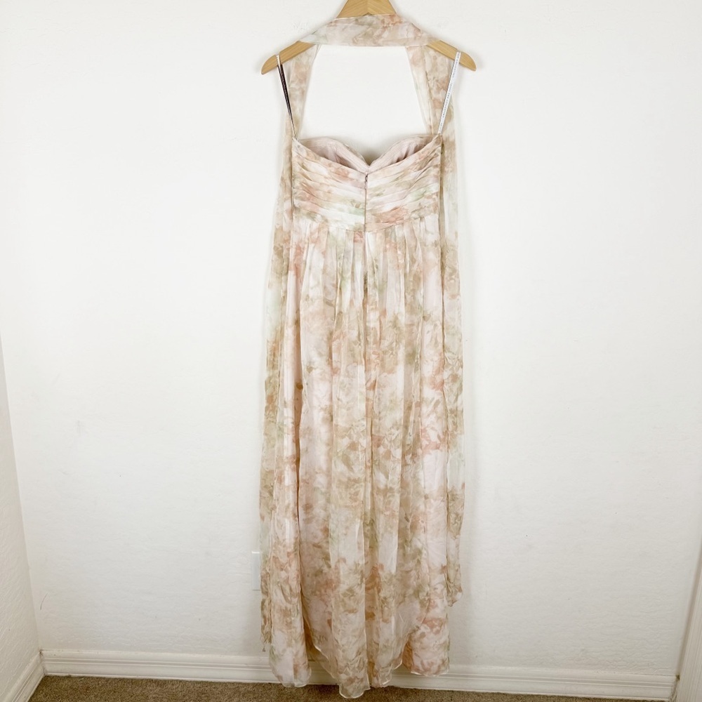Jenny Yoo Collection Watercolor Nyla Floral Strapless Dress Maxi Bridesmaid - Picture 10 of 14